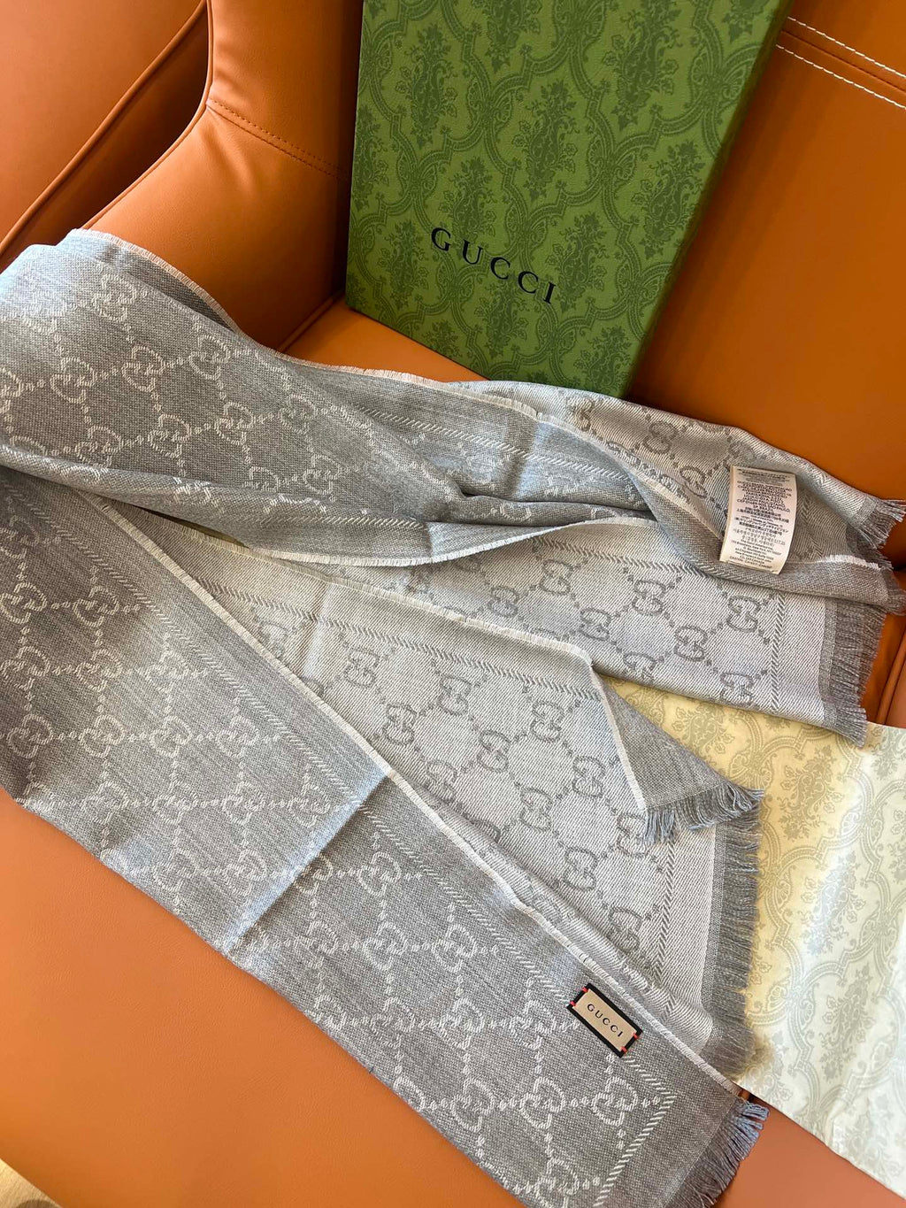 GUCCI 25S SCARF 180 IN WOOL 644856