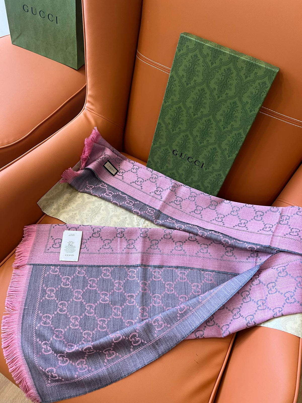 GUCCI 25S SCARF 180 IN WOOL 644860