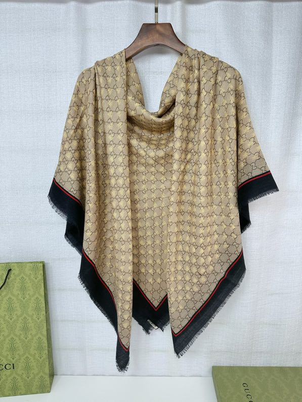 GUCCI 25S SCARF 140 IN CASHMERE 740368