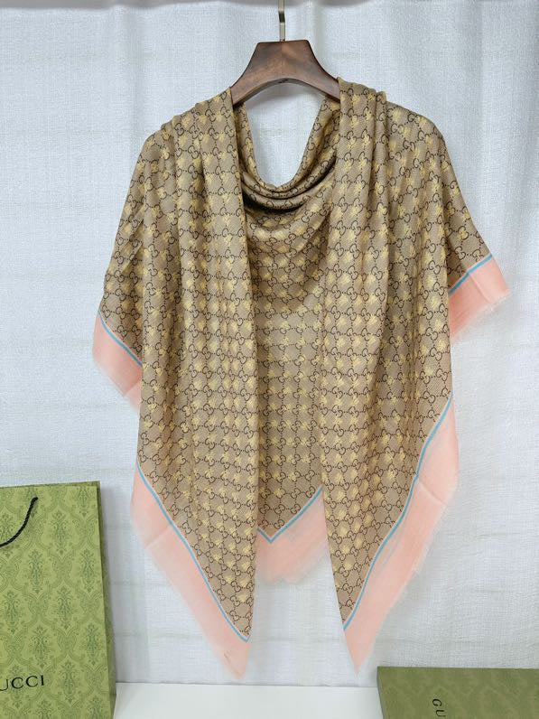 GUCCI 25S SCARF 140 IN CASHMERE 740369