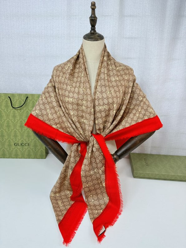 GUCCI 25S SCARF 140 IN CASHMERE 740367