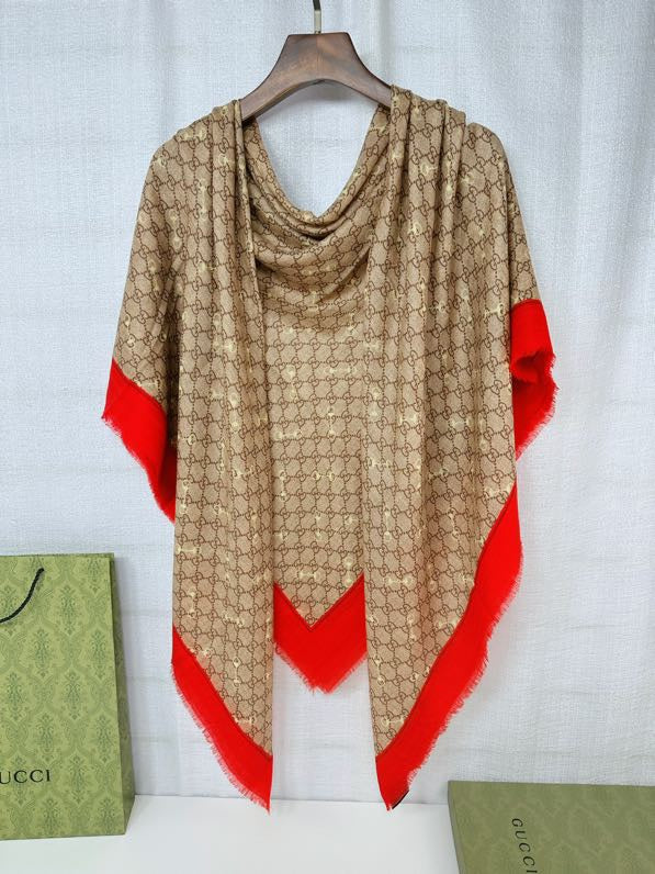 GUCCI 25S SCARF 140 IN CASHMERE 740367