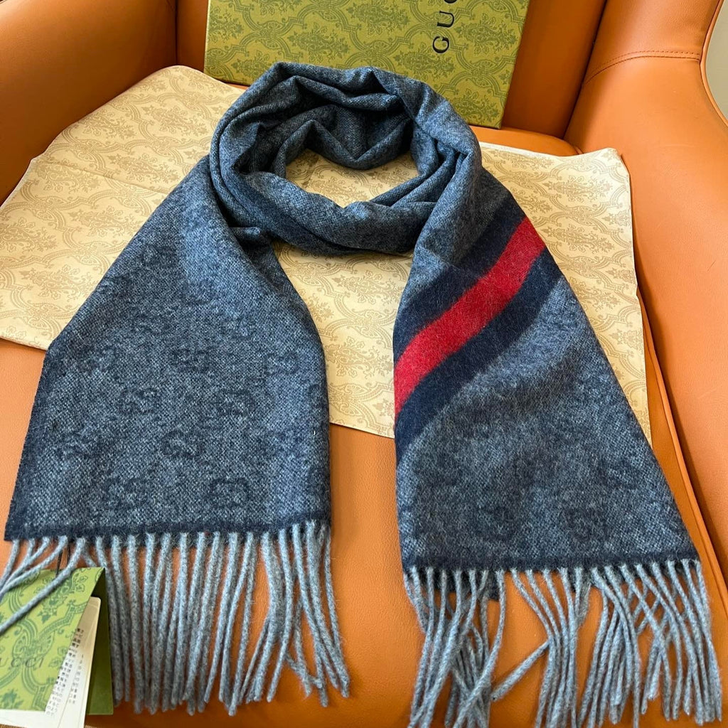 GUCCI 25S SCARF 190 IN WOOL 636372