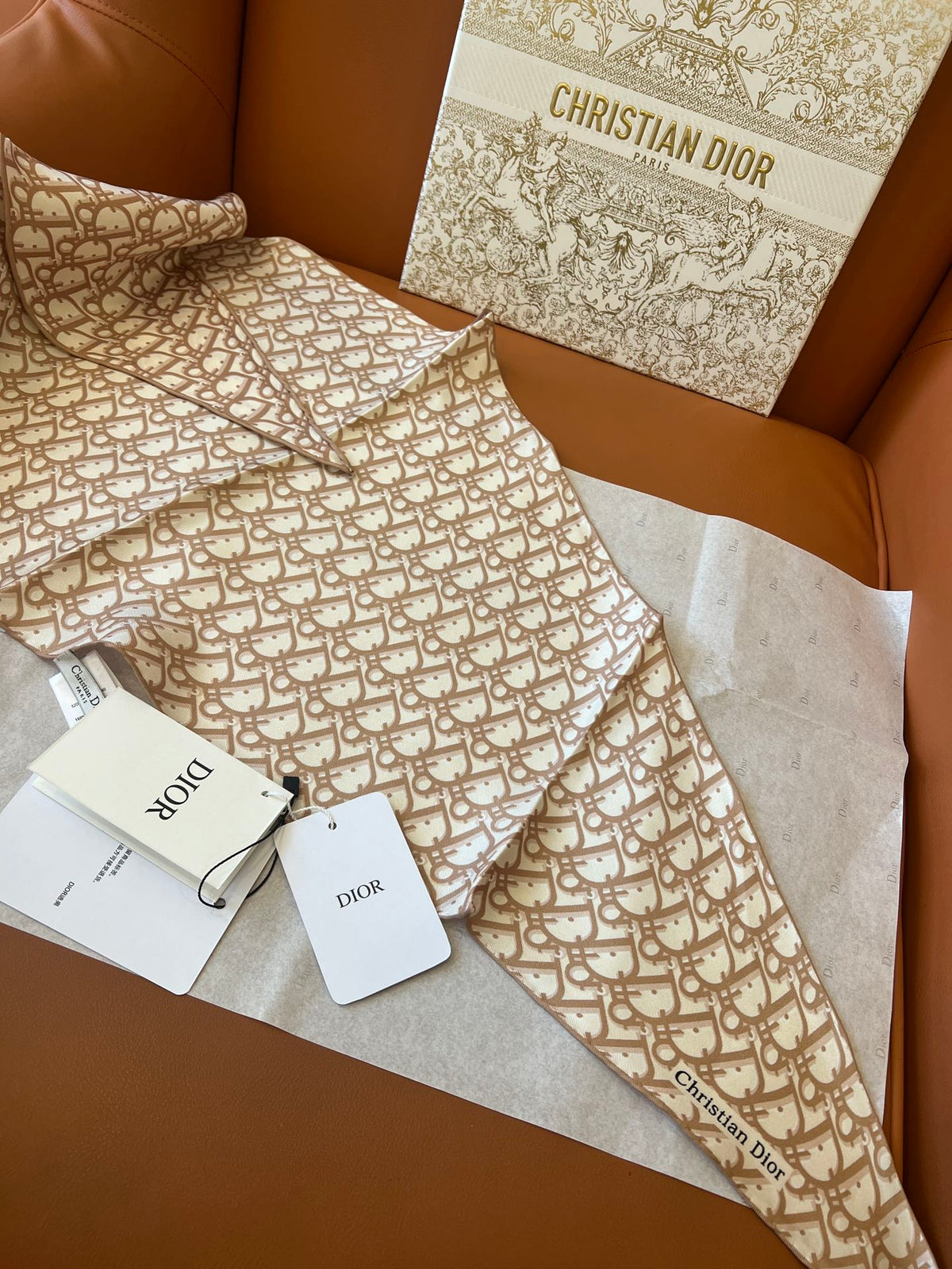 DIOR SCARF 110 CM IN SILK 627637