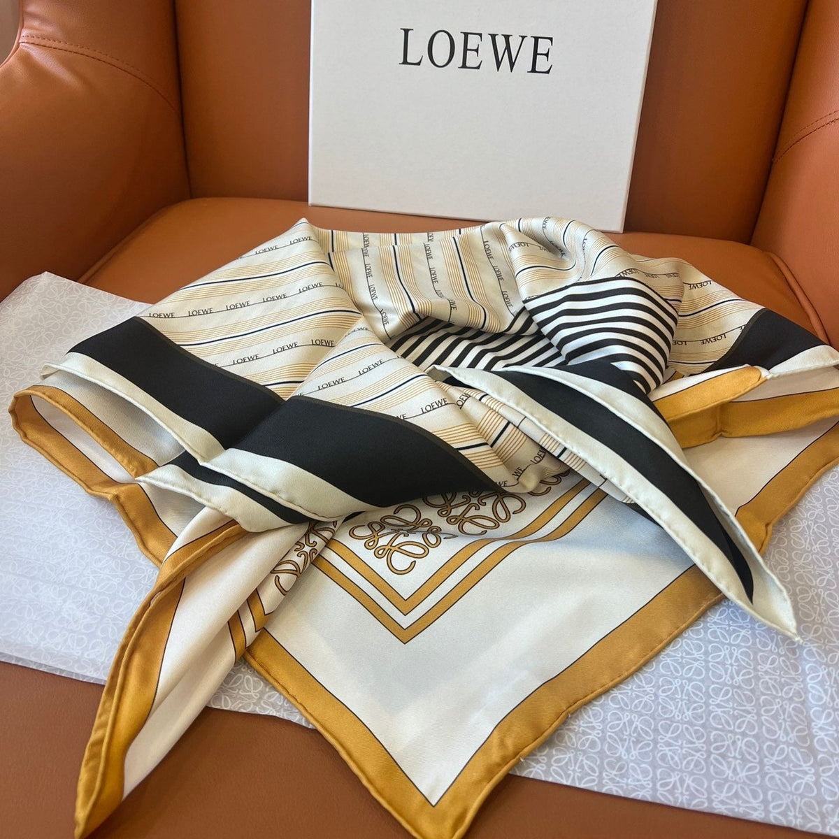 LOEWE 25S SCARF 90 IN SILK 667137