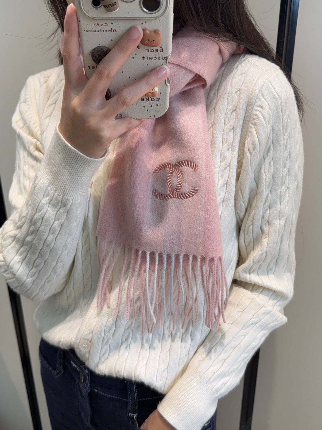 CHANEL 25S SCARF 180 CM IN CASHMERE 942892