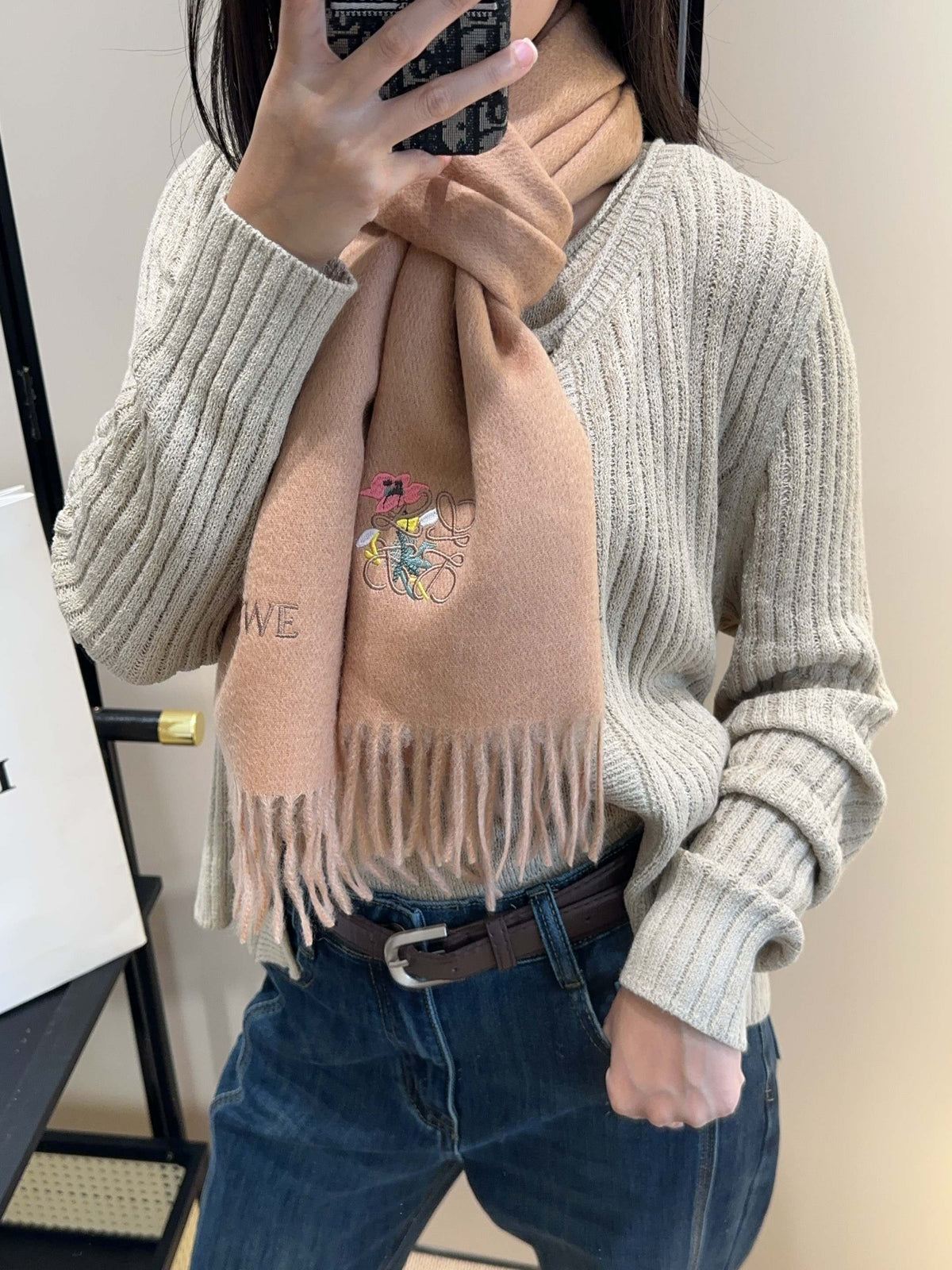 LOEWE 25S SCARF 180 IN CASHMERE 858193