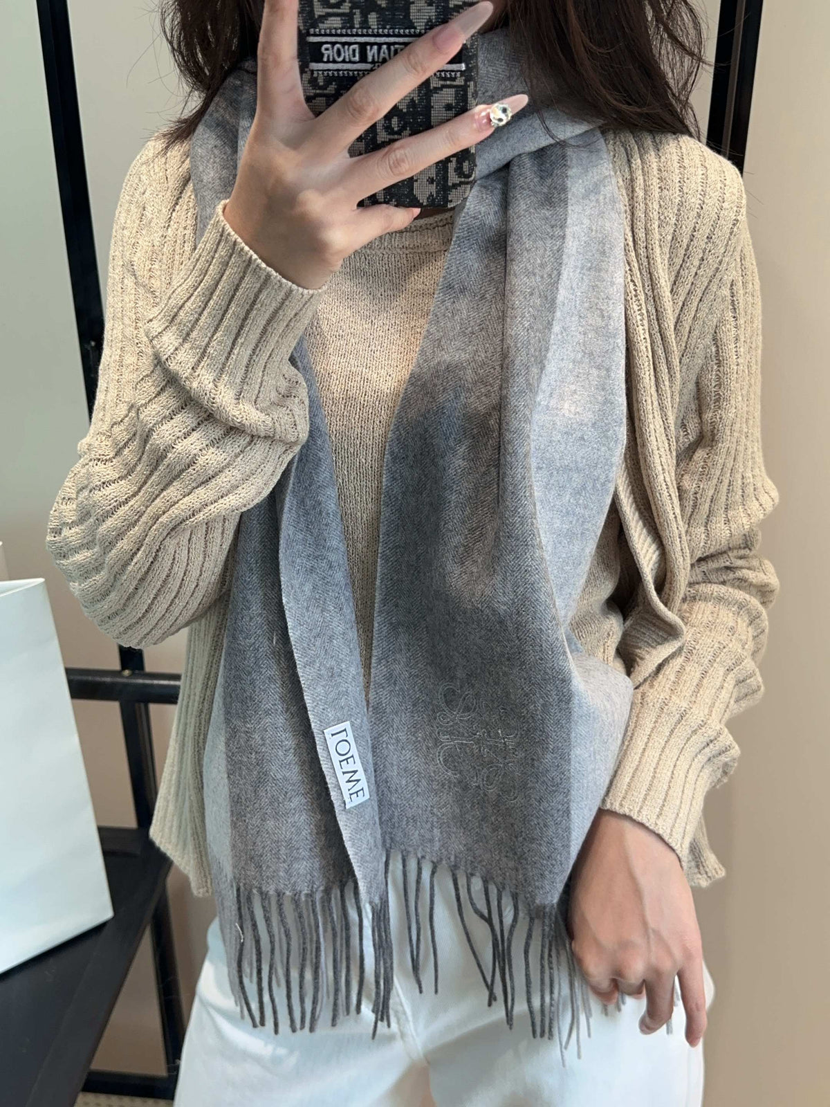 LOEWE 25S SCARF 180 IN CASHMERE 858203
