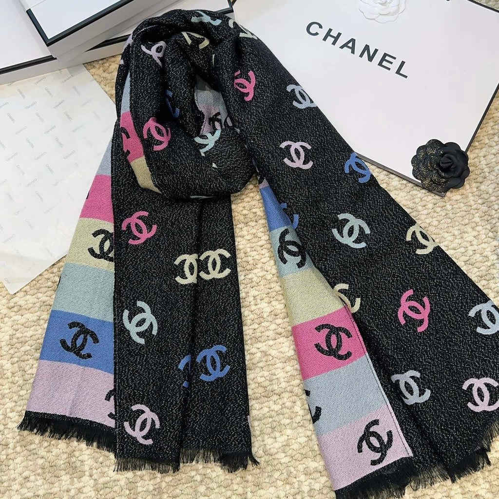 CHANEL 25S SCARF 187 IN CASHMERE 876277