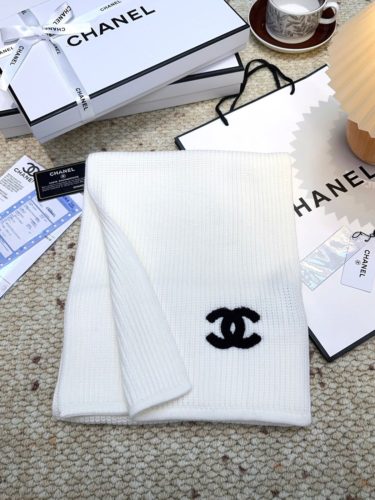 CHANEL 25S SCARF 175 IN WOOL 991923
