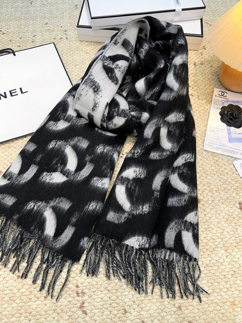 CHANEL 25S SCARF 210 CM IN CASHMERE 943937