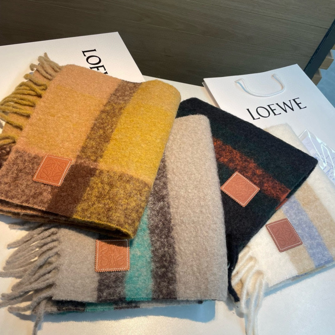 LOEWE SCARF IN COLORFUL WOOL AND MOHAIR 415219