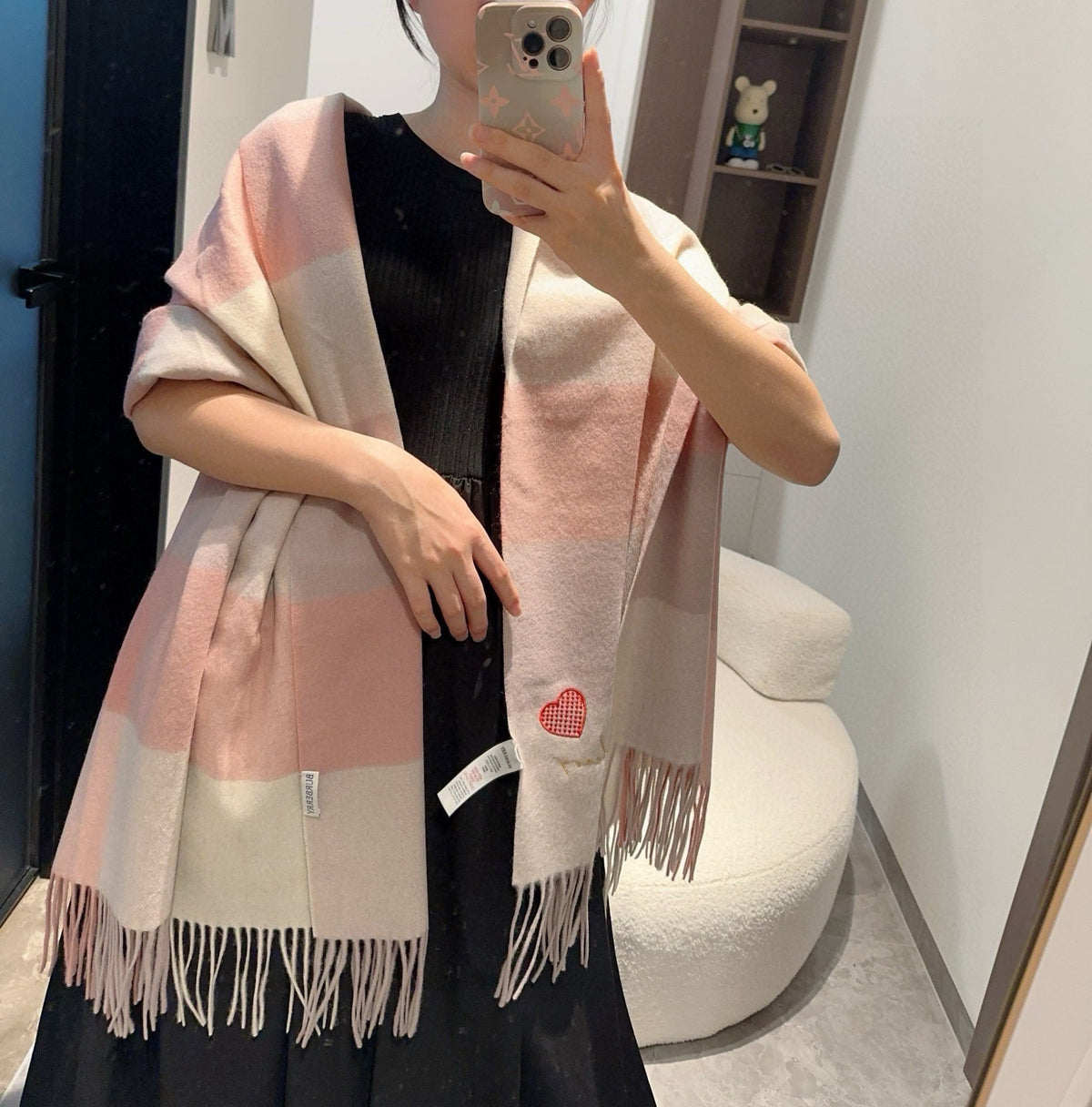 BURBERRY BBR SCARF 180 CM IN CASHMERE 490020