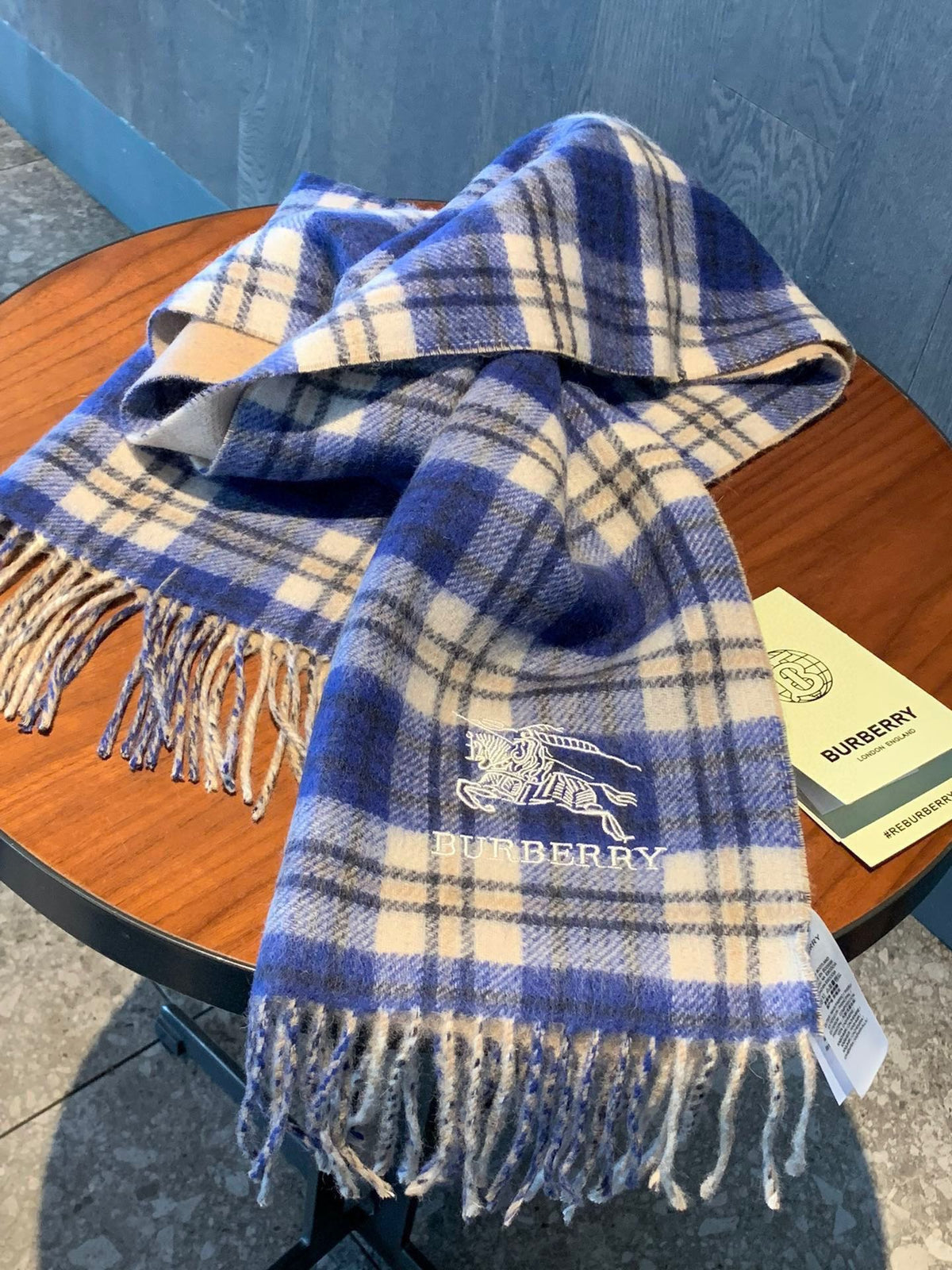 BURBERRY BBR SCARF 190 CM IN CASHMERE 488275