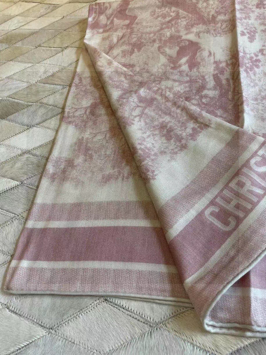 DIOR SCARF 110 CM IN COTTON-SILK FABRIC 730607