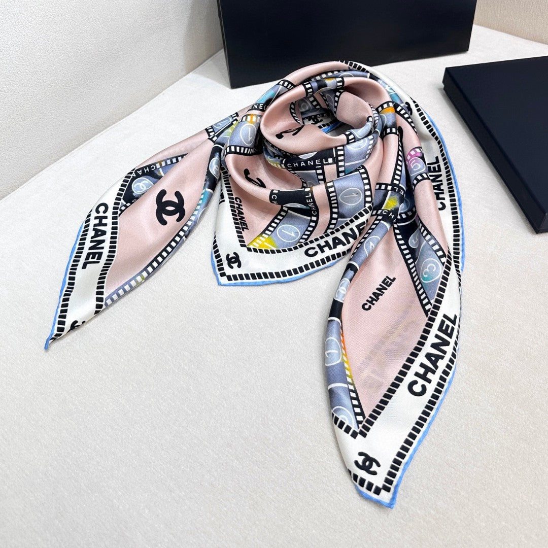 CHANEL 25S SCARF 88 IN SILK 737190