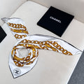 CHANEL 25S SCARF 90 IN SILK 729043