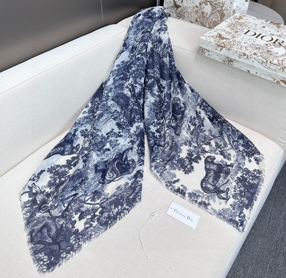 DIOR SCARF 180 CM IN CASHMERE-SILK BLEND 706549