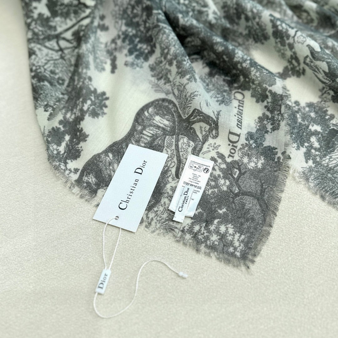 DIOR SCARF 180 CM IN CASHMERE-SILK BLEND 706550