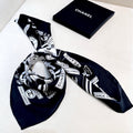 CHANEL 25S SCARF 90 IN SILK 729053