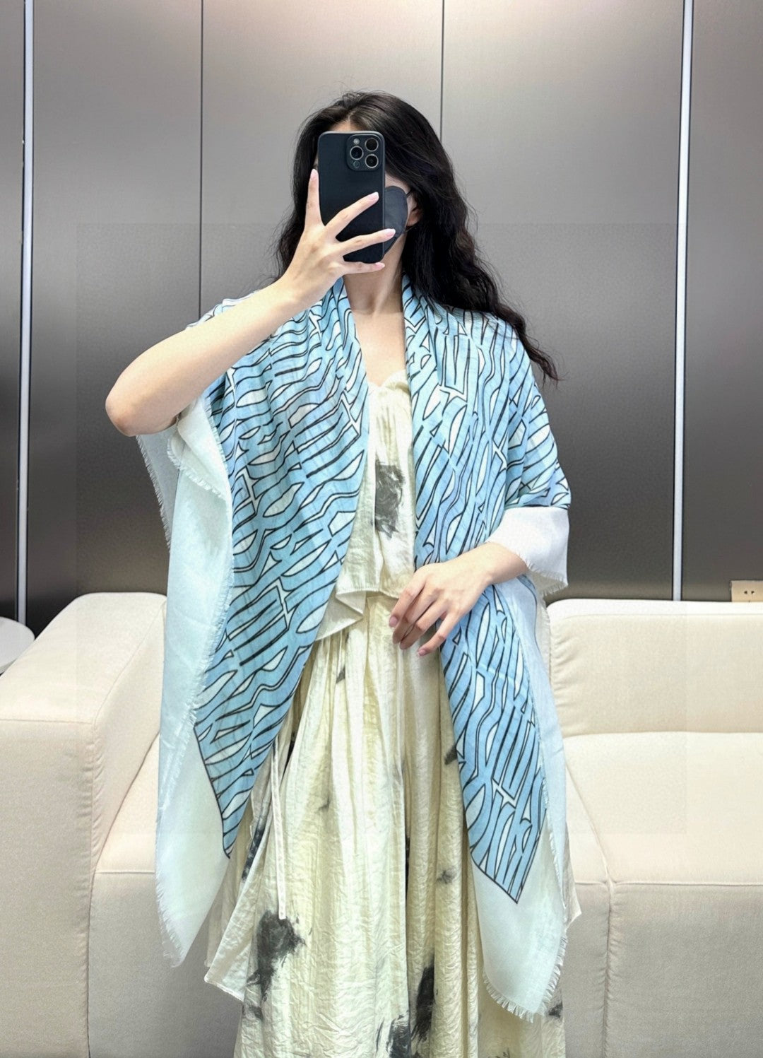 DIOR SCARF 180 CM IN SILK 654447