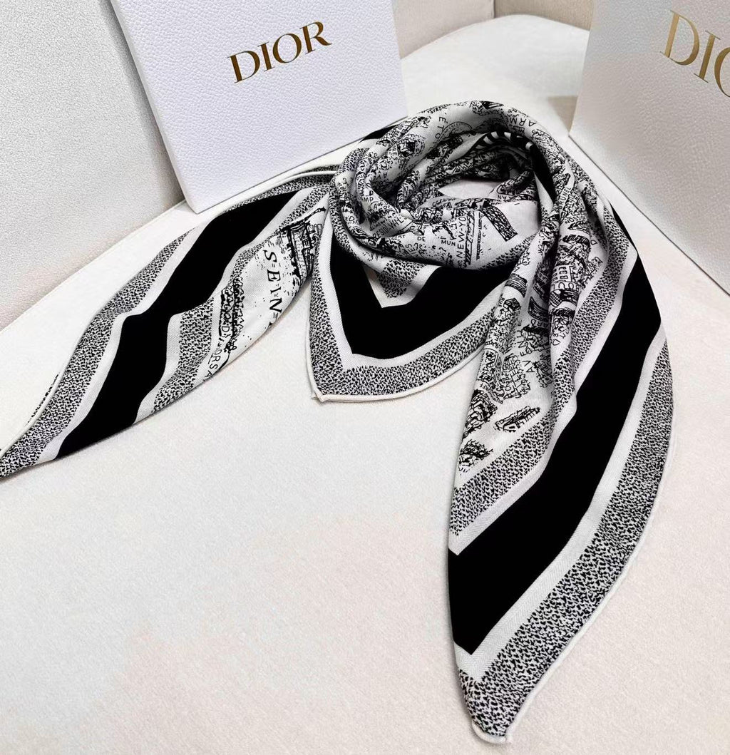DIOR SCARF 110 CM IN SILK 730652