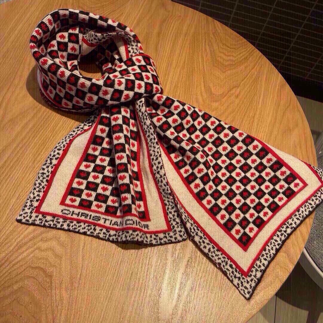 DIOR CLASSIC SCARF 180 CM IN COLORFUL WOOL 418257