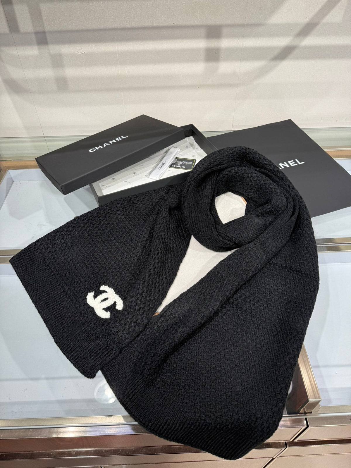 CHANEL 25S SCARF 175 CM IN  WOOL CASHMERE 943087